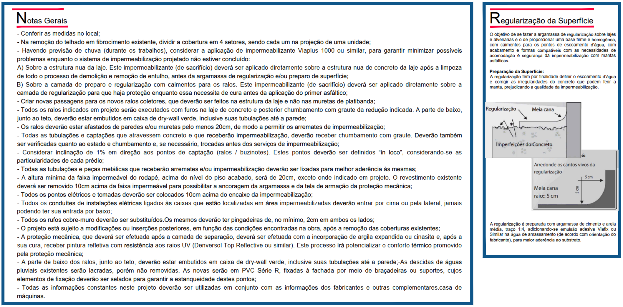 Diretrizes Executivas do Projeto de Impermeabilização